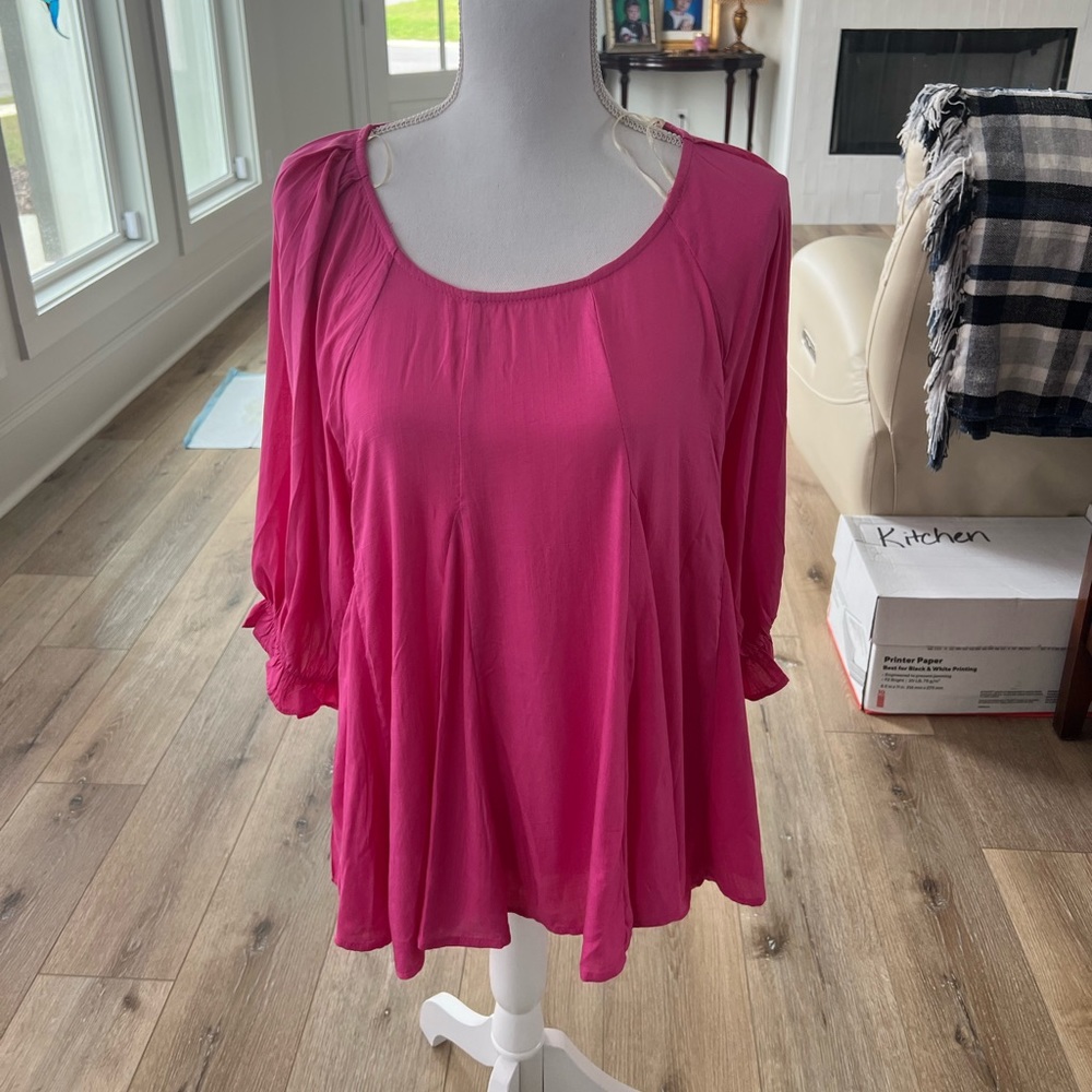 Umgee Pink 3/4 sleeves Top Size M